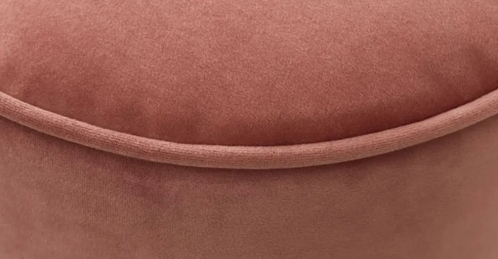 Puf con Base de Acero Inoxidable Hetherington – Palo Rosa