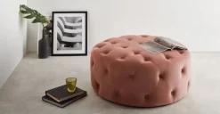 Puf Redondo Grande Hampton – Palo Rosa