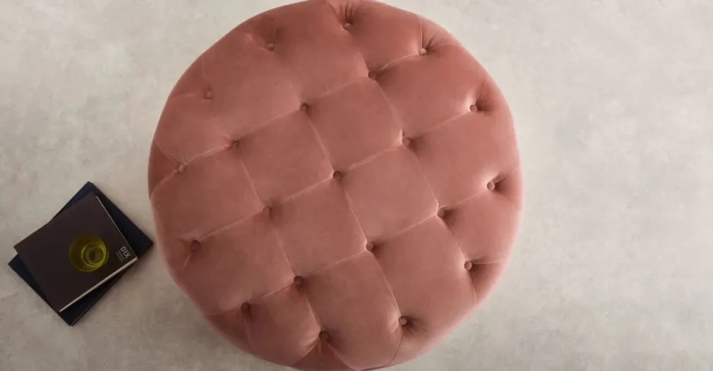 Puf Redondo Grande Hampton – Palo Rosa