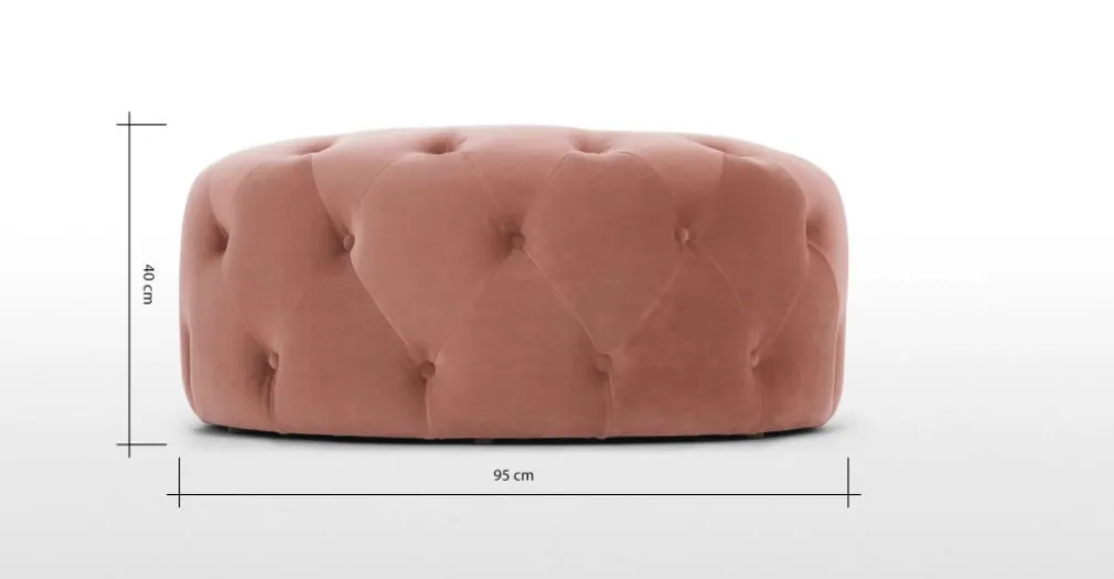 Puf Redondo Grande Hampton – Palo Rosa