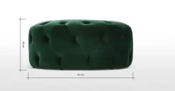 Puf Redondo Grande Hampton – Verde Pino