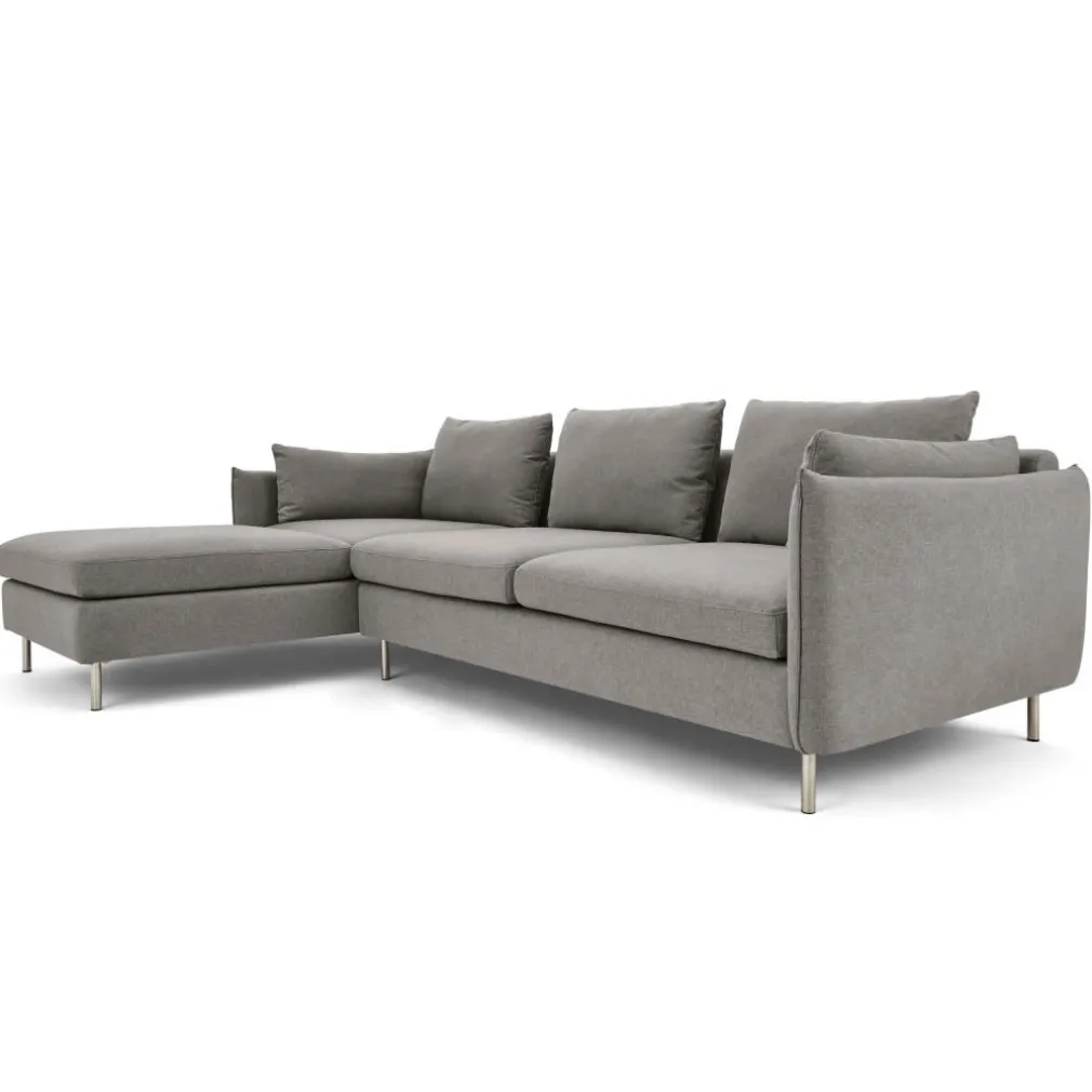 Seccional con Chaise Longue a la Izquierda Vento – Gris Manhattan