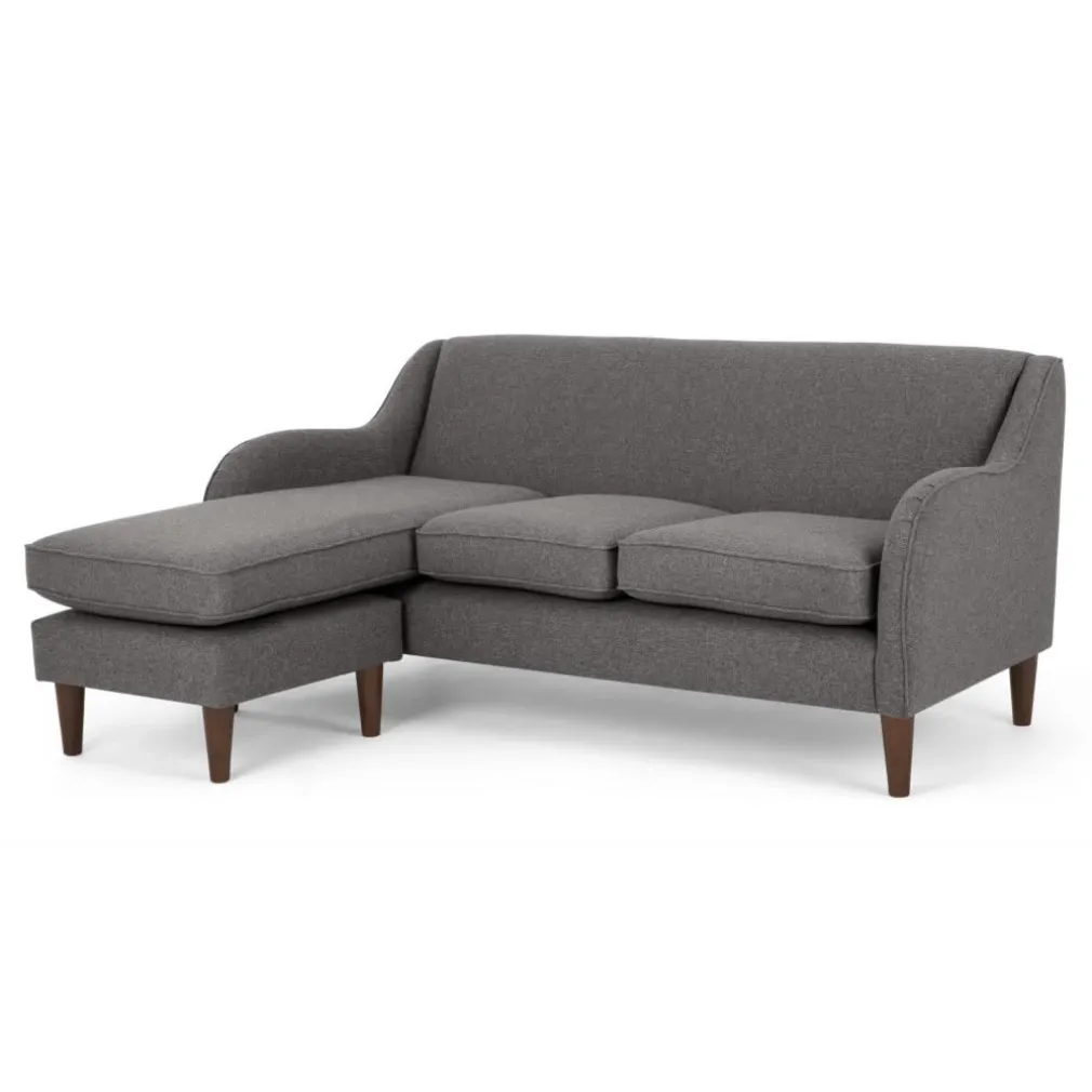 Seccional con Chaise Longue a la Derecha Helena – Gris Humo