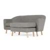 Seccional con Chaise Longue a la Derecha Lottie – Gris Tiza