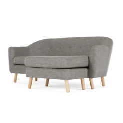Seccional con Chaise Longue a la Derecha Lottie – Gris Tiza
