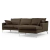 Seccional con Chaise Longue a la Derecha Mendini – Marrón Chocolate