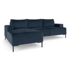 Seccional con Chaise Longue a la Izquierda Frederik – Azul Zafiro