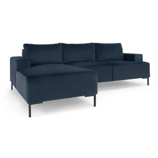 Seccional con Chaise Longue a la Izquierda Frederik – Azul Zafiro