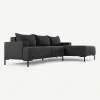 Seccional con Chaise Longue a la Derecha Oskar – Gris Sterling