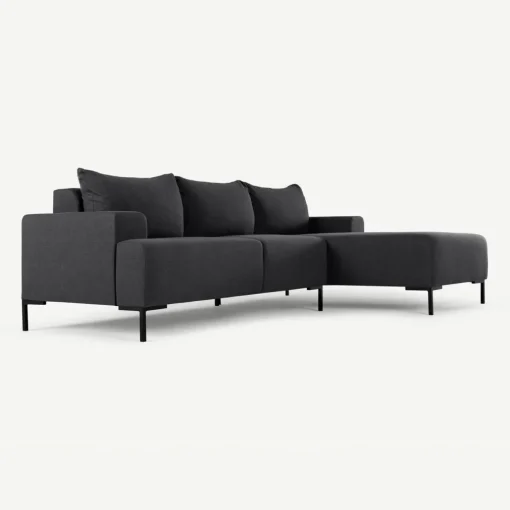 Seccional con Chaise Longue a la Derecha Oskar – Gris Sterling