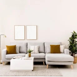 Seccional con Chaise Longue a la Derecha Piero – Gris Claro