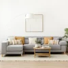 Seccional con Chaise Longue a la Izquierda Air – Gris Claro