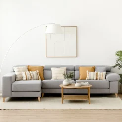 Seccional con Chaise Longue a la Izquierda Air – Gris Claro