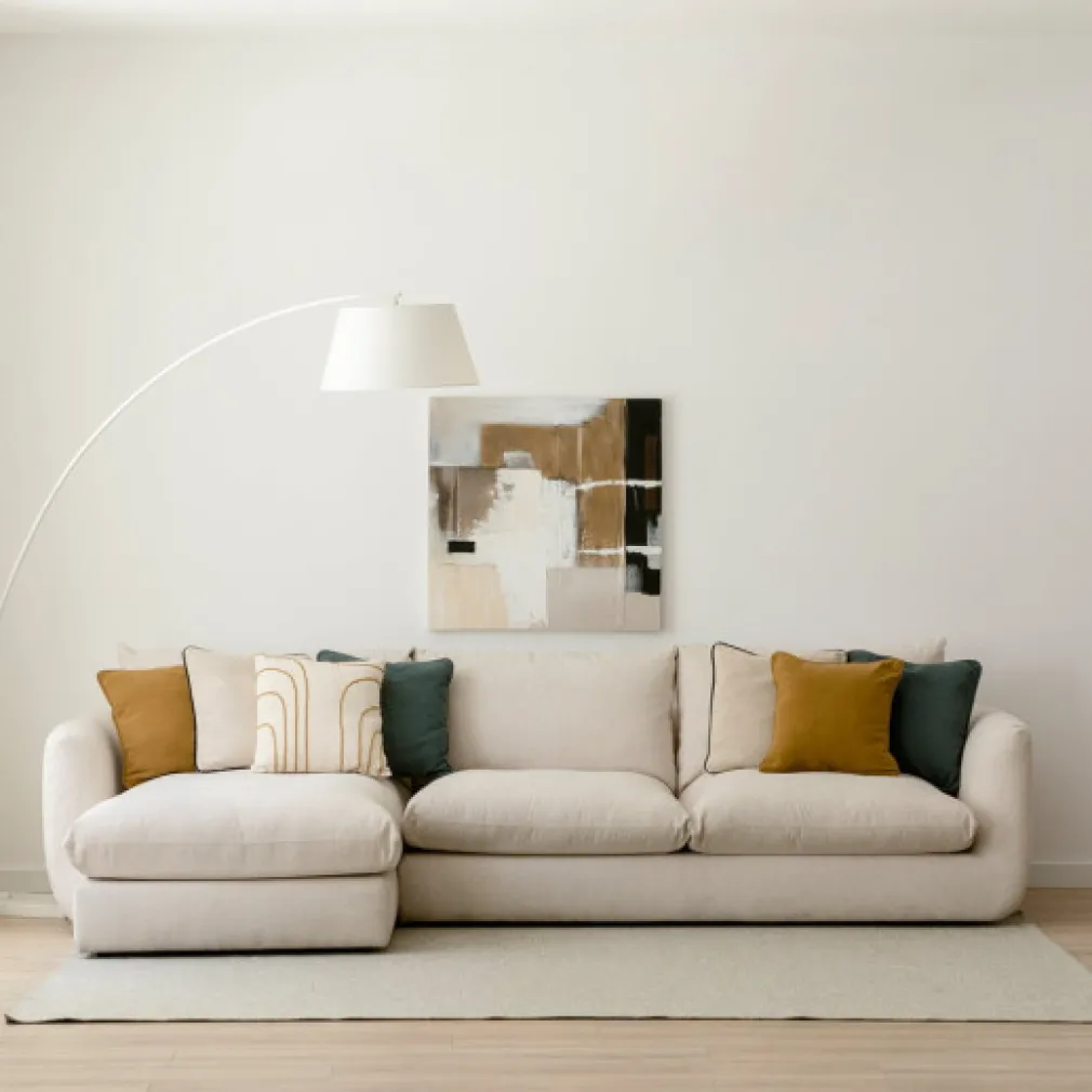 Seccional con Chaise Longue a la Izquierda Cuzco – Beige