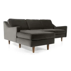 Seccional con Chaise Longue a la Izquierda Dallas – Gris Cemento