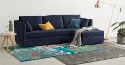 Seccional con Chaise Longue a la Derecha Milner – Azul Real
