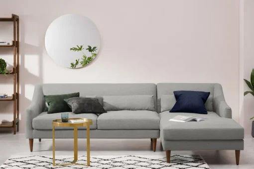 Seccional con Chaise Longue a la Izquierda Herton – Gris Montaña