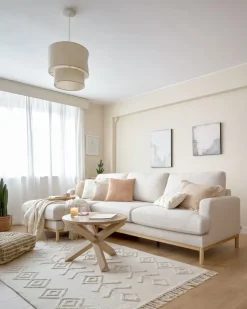 Seccional con Chaise Longue a la Izquierda Mihaela – Blanco