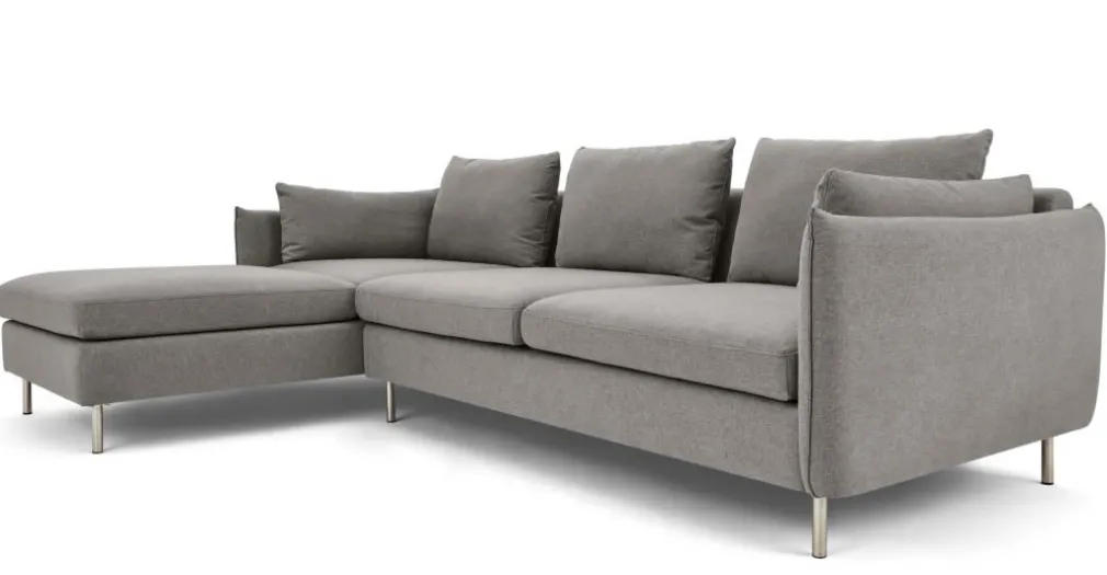 Seccional con Chaise Longue a la Izquierda Vento – Gris Manhattan