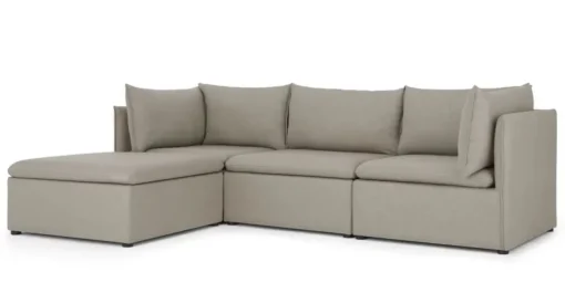 Seccional con Chaise Longue a la Izquierda Victor – Gris Portland