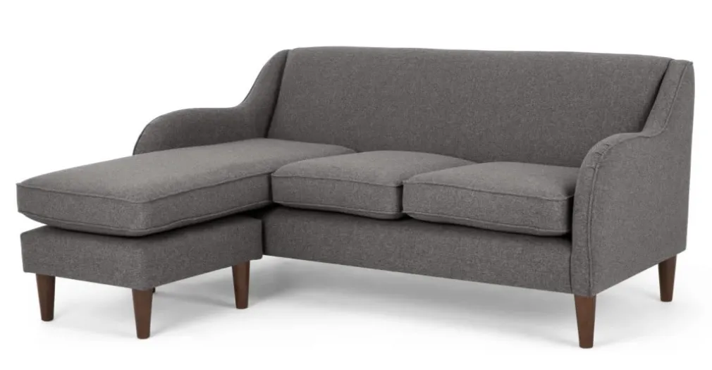 Seccional con Chaise Longue a la Derecha Helena – Gris Humo