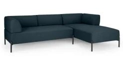 Seccional con Chaise Longue a la Derecha Kiva – Azul Egeo