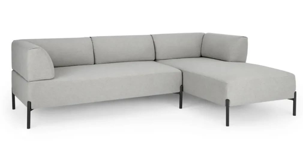 Seccional con Chaise Longue a la Derecha Kiva – Gris Granizo