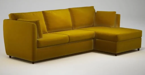 Seccional con Chaise Longue a la Derecha Milner – Amarillo Azafrán