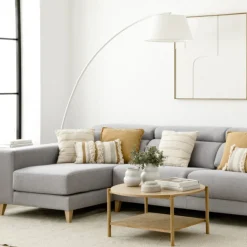 Seccional con Chaise Longue a la Izquierda Air – Gris Claro