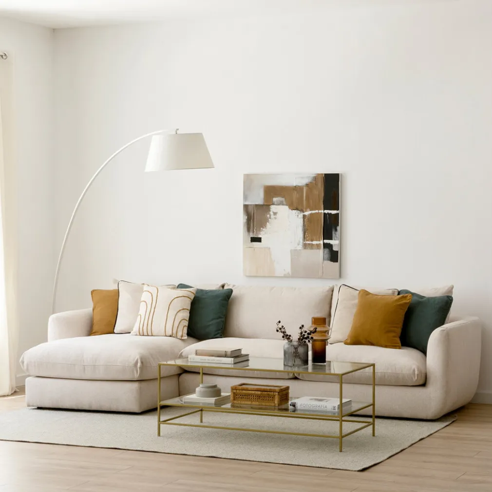 Seccional con Chaise Longue a la Izquierda Cuzco – Beige