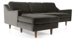 Seccional con Chaise Longue a la Izquierda Dallas – Gris Cemento