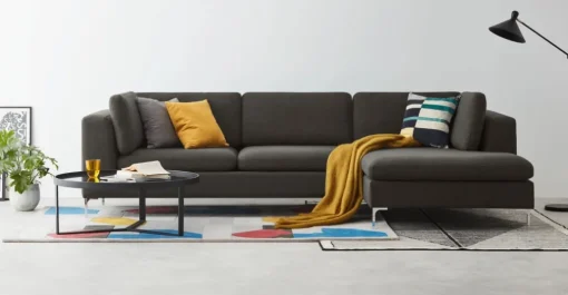 Seccional con Chaise Longue a la Derecha Monterosso – Gris Marengo