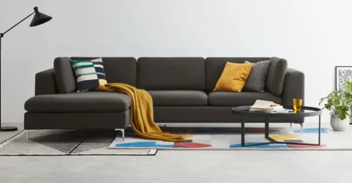 Seccional con Chaise Longue a la Izquierda Monterosso – Gris Marengo