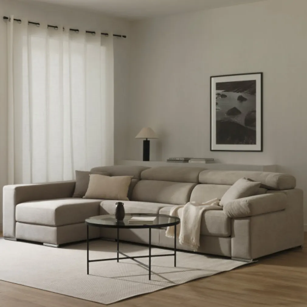 Seccional con Chaise Longue a la Izquierda Dolmen – Perla