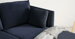 Seccional con Chaise Longue a la Derecha Milner – Azul Real