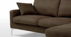 Seccional con Chaise Longue a la Derecha Mendini – Marrón Chocolate