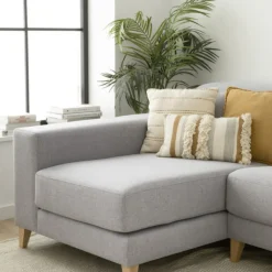 Seccional con Chaise Longue a la Izquierda Air – Gris Claro