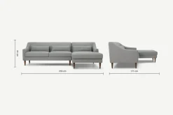 Seccional con Chaise Longue a la Izquierda Herton – Gris Montaña