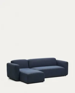 Seccional con Chaise Longue a la Izquierda Neom – Azul Marino