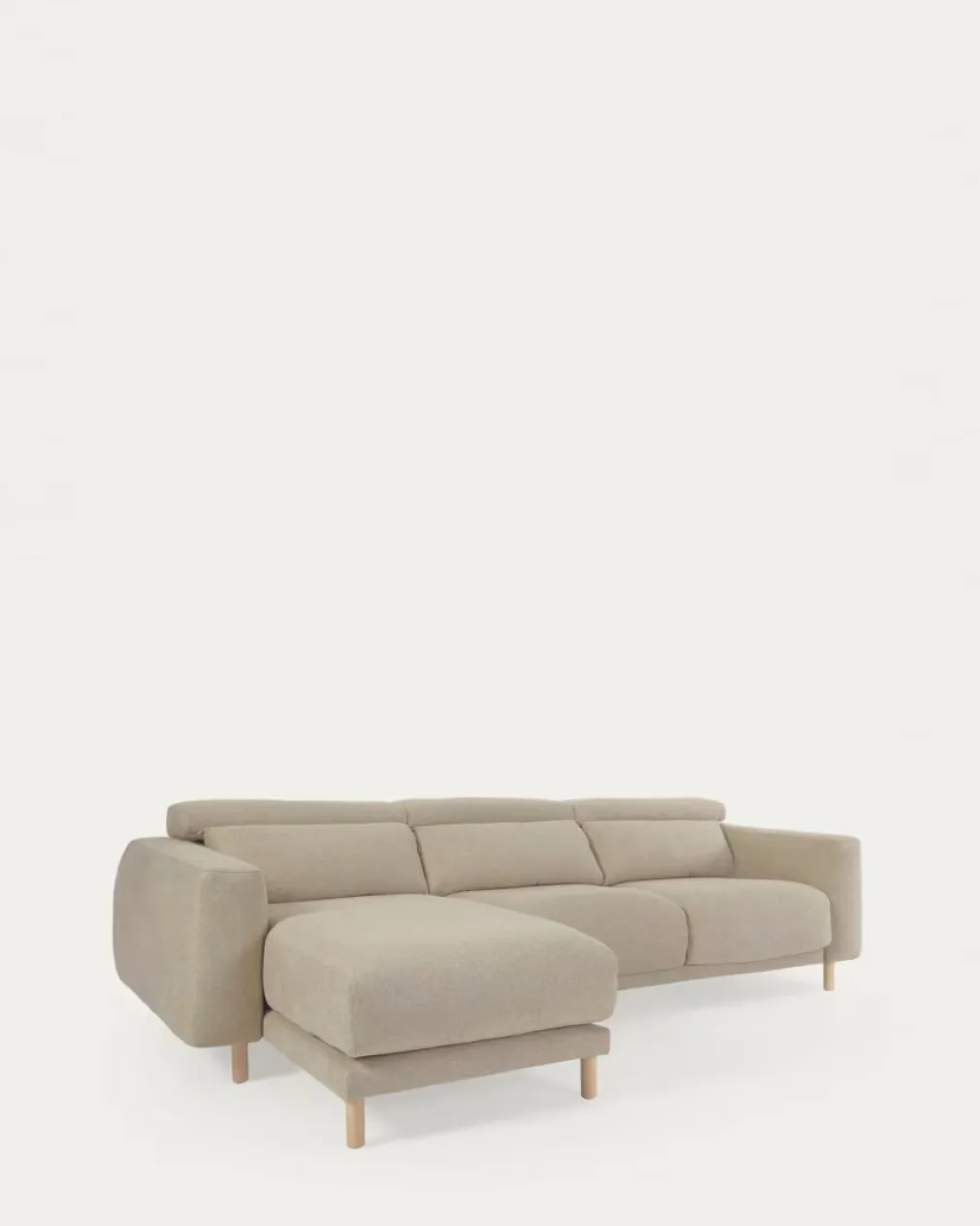 Seccional con Chaise Longue a la Izquierda Singa – Beige