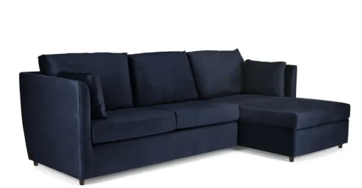 Seccional con Chaise Longue a la Derecha Milner – Azul Real