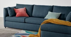 Seccional con Chaise Longue a la Derecha Milner – Azul Ártico