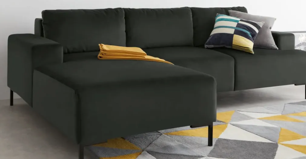 Seccional con Chaise Longue a la Izquierda Frederik – Gris Antracita