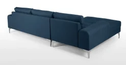 Seccional con Chaise Longue a la Izquierda Vittorio – Azul Oscuro