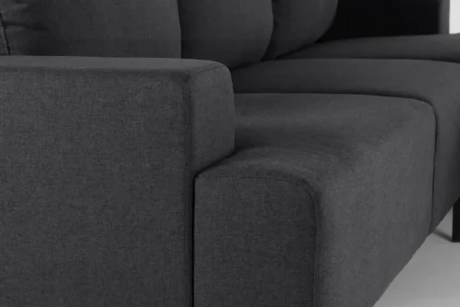 Seccional con Chaise Longue a la Derecha Oskar – Gris Sterling