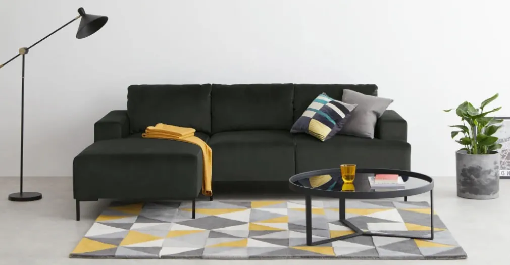 Seccional con Chaise Longue a la Izquierda Frederik – Gris Antracita