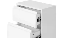 Semicolumna Elona – Blanco brillante y cromo