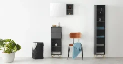 Semicolumna para el baño Elona – Gris Carbón