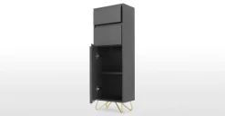 Semicolumna para el baño Elona – Gris Carbón