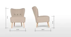 Silla Charley – Beige Biscuit